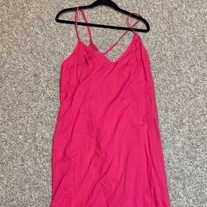 Old Navy Hot Pink Spaghetti Strap Slip Dress